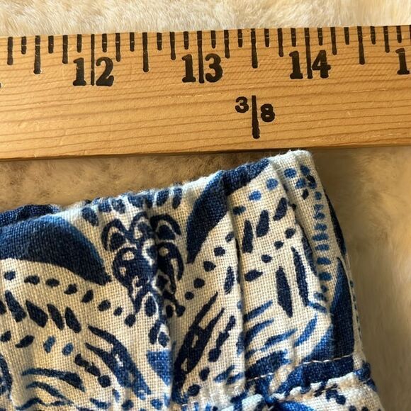Lilly Pulitzer Mermaid Tail 100% Linen Pants Bal Harbor Size XS Blue White - Picture 13 of 13